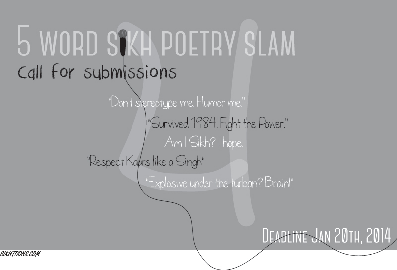 5 word Sikh poetry slam