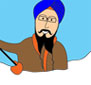 Sikh Cartoonist at Work