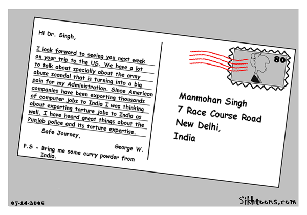 Bush welcomes M. Singh