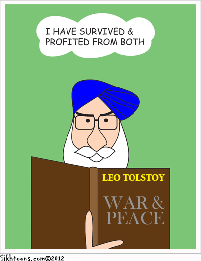 Badal reads Tolstoy