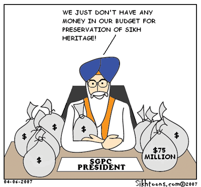 No Money for Sikh Heritage