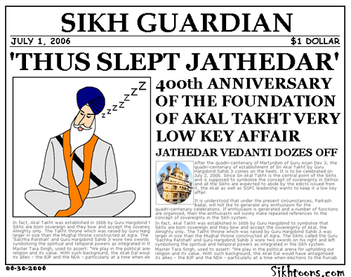 Sleeping Jathedar