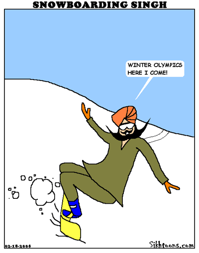 Snowboarding Singh